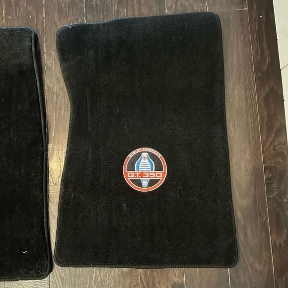 Set Of 4 Ford Mustang SHELBY American GT350 Logo Floor Mats Carpet Black OS - Picture 5 of 7